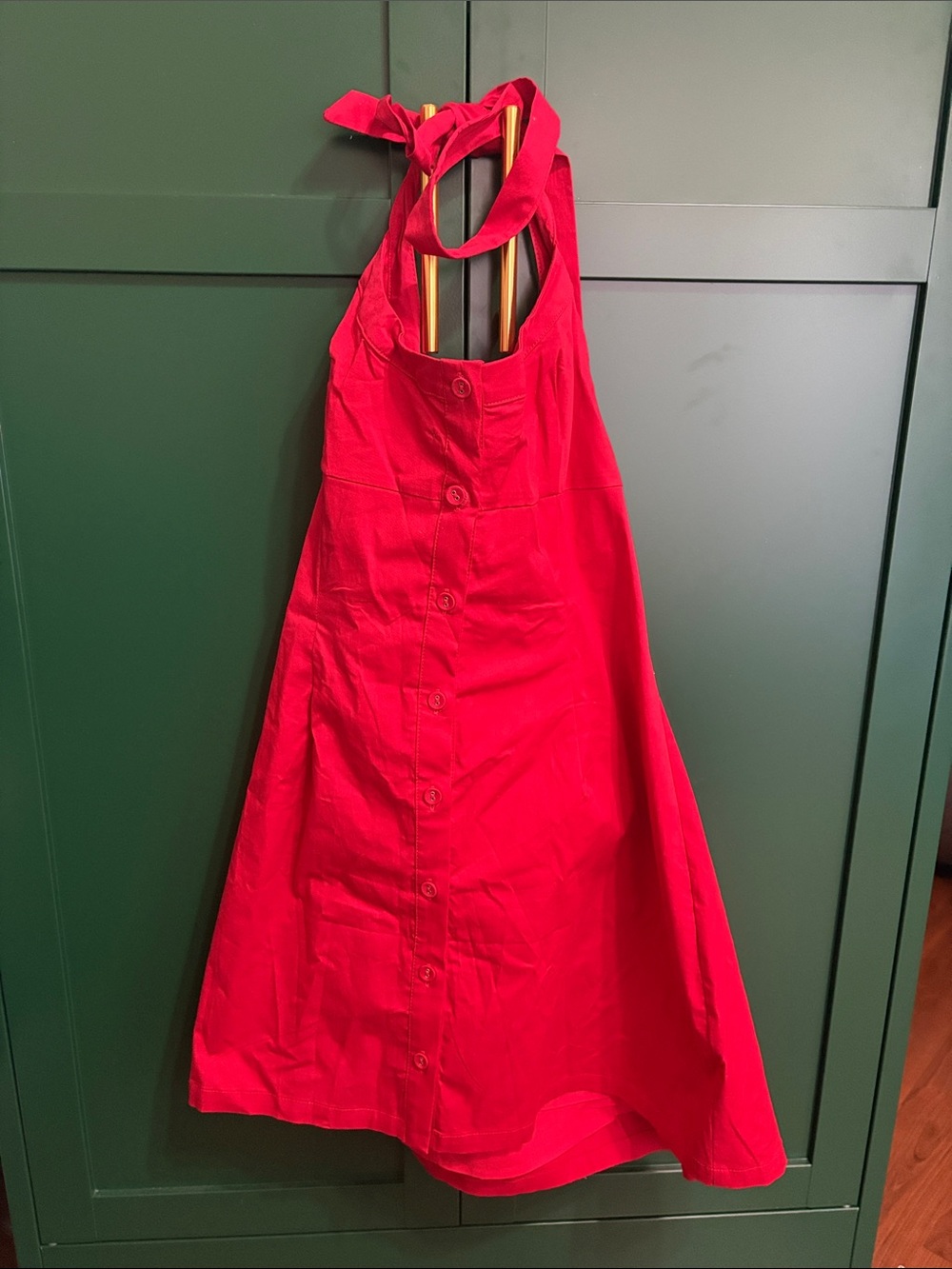 Princess Polly Red Smocked halter dress